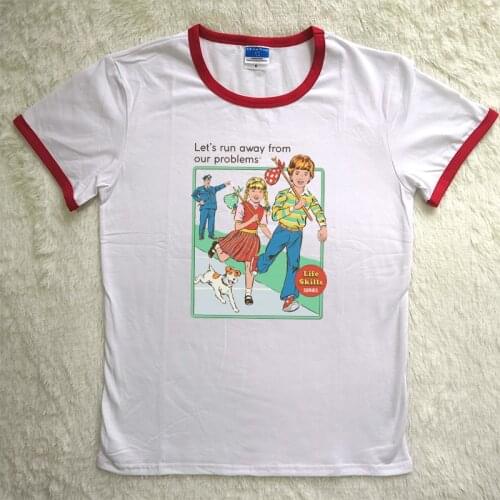 2018 Graphic Tees Short Sleeved Summer Cotton Vintage Printed Humor T shirts Plus Size Tumblr Tops Harajuku Kawail T shirt Women