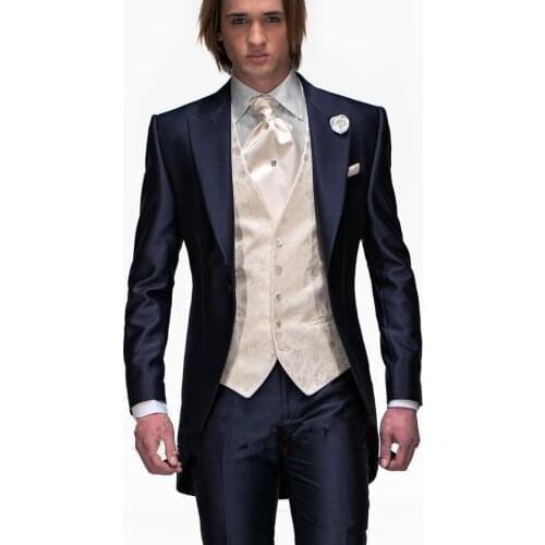 2018 New Latest Coat Pant Designs Men Suit Blue Black Marriage wedding Prom Tuxedo Style Groom Blazer 3 Piece Terno Masculino
