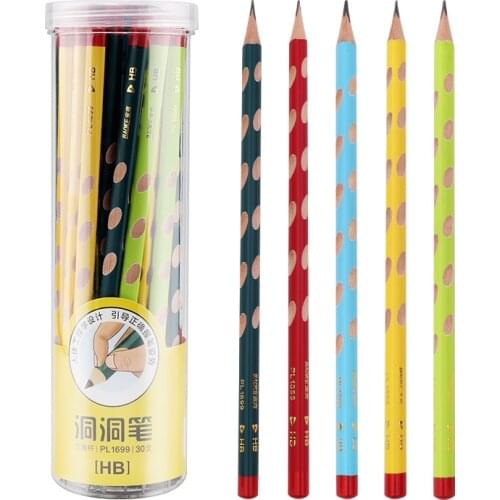 30 A Box of Baoke PL1699 Student Stationery Pencil Non-toxic HB Writing Art Painting Sketch Hand-painted Log Pencil Set