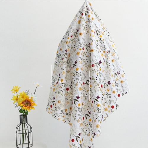 50cm * 140cm / piece, Plant Printing Dyeing Embroidery Cloth, Clothing, Dress, Tablecloth, Curtain Fabric, DIY Handmade Material