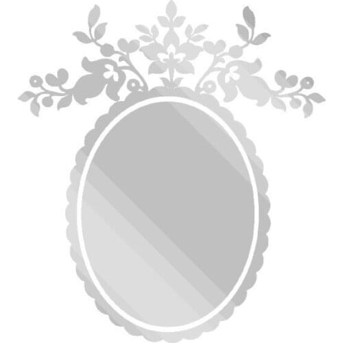 Free shipping acrylic new design mirror frame , oval flower mirror frame , 3D mirror frame