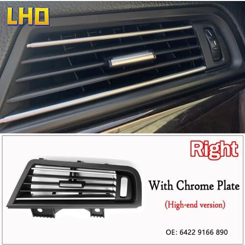 LHD Car Left Right Center Air Conditioner AC Vent Grille Outlet Panel Trim Replacement For BMW 5 Series F10 F18 2010-2016 Black