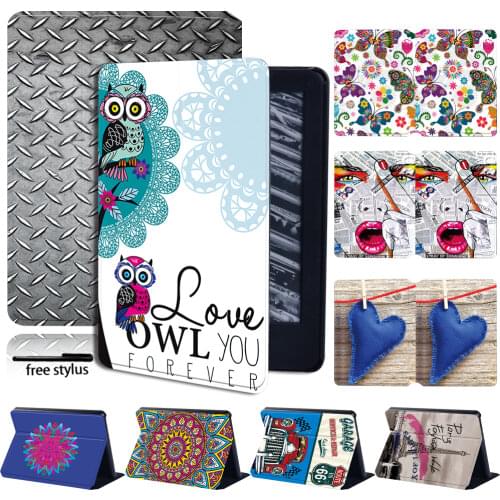 Tablet Case for Amazon Kindle Paperwhite 4/1/2/3/Amazon Kindle 8th/10th Gen Shockproof Protective Shell + Free Stylus