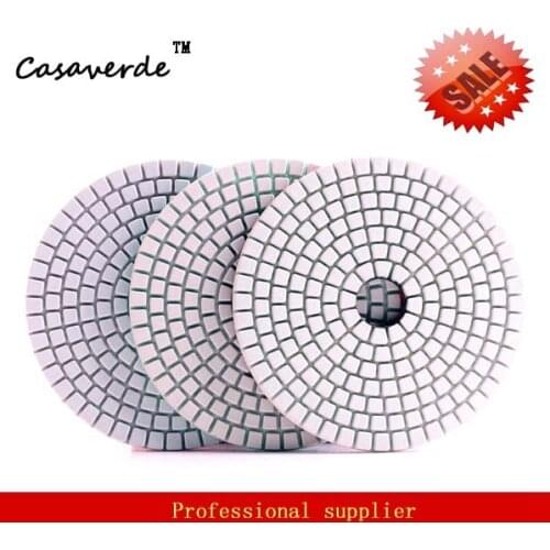 DC-BSW3PP02 wet 4 inch 3 step polishing pads for stone