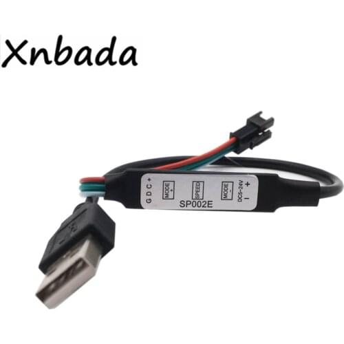 DC5V 3Keys MINI USB RGB Led Controller SP002E For WS2812B WS2812 Dream Color Led Pixel Strip Module JQ Light