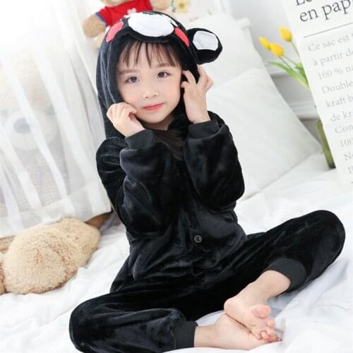 Kids Boy Girl Kumamon Bear Costume Kigurumi Cartoon Animal Halloween Fancy Children Cosplay Dress Pajama