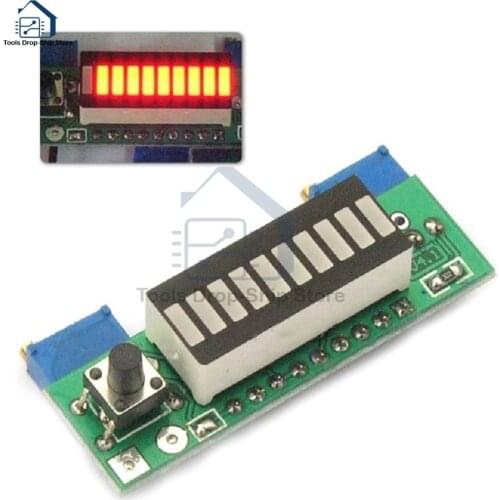 Electronic Diy Kits 3.7V Lithium Battery Display Board Capacity Indicator Module LED Power Level Tester 12V Li-ion Lipo LM3914