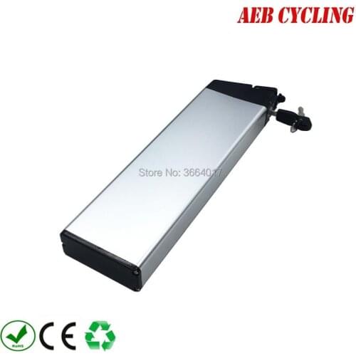 EU US free shipping and taxes 48V 10.5Ah 18650 Lithium ion battery pack silver case battery with charger for folding bike