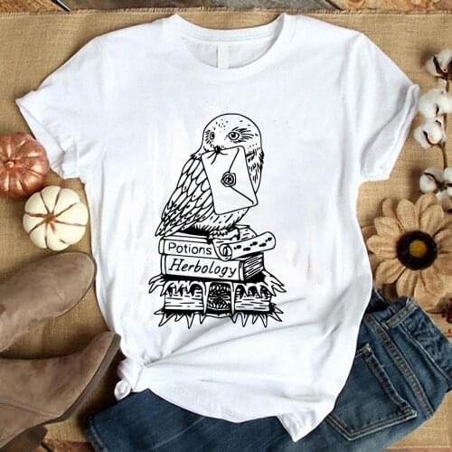 Potions Herbology T Shirt Wizardry Snowy Owl Funny Fantasy Movie Inspired Cotton Top Tees