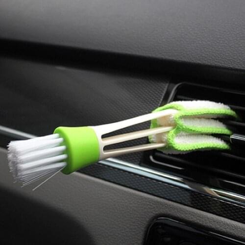 Air-Condition Vent Outlet Cleaner Double Ended Auto Keyboard Dust Computer Clean Tool Blinds Dirt Duster Brush
