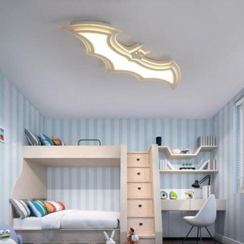 Creative eye protection childrens room lamp Modern minimalist LED bedroom ceiling lamp childrens lighting bat lamp led light