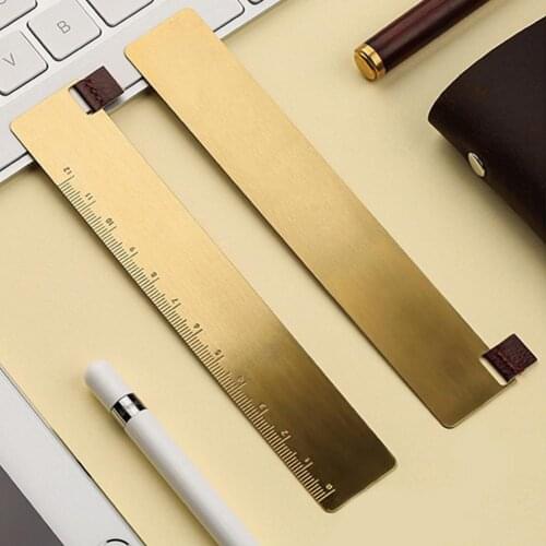 Brass Bookmark silver brass rose gold Ruler Size 15*25*0.6mm Weight 18g
