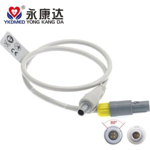 Lemo 4pin 80 degree to metal 2-pin plug HWA-850L01 heating guide wire connection wire compatible with MR858