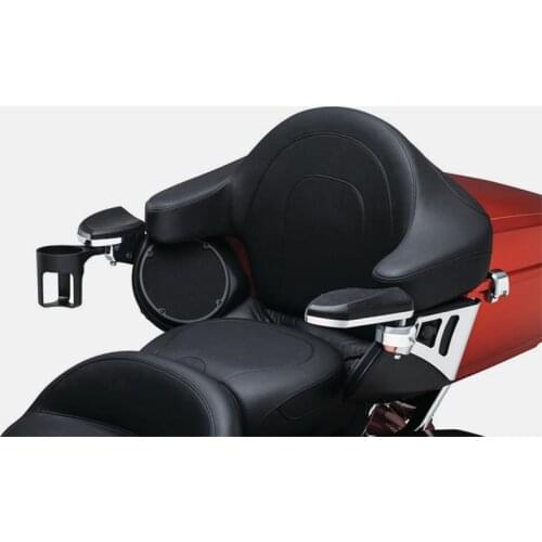 Motorcycle Passenger Armrests Removable Passenger Arm Rests w/ Cup Holder For Harley Touring Tri Electra Glide Road Glide Ultra