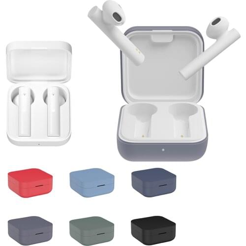 Soft Silicone For Xiaomi Mi Air 2 SE Anti-lost Bluetooth Headset Cover With Buckles For Xiaomi Mi Air2 SE Charging Box Case