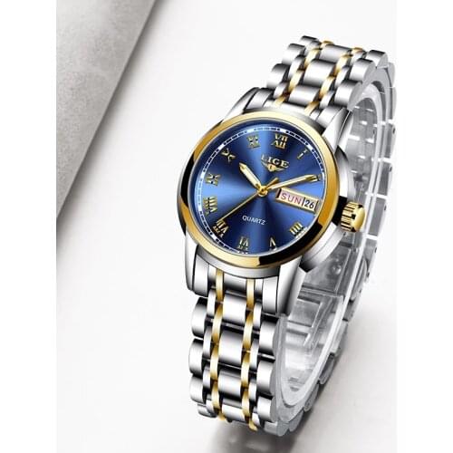 New LIGE Women Watch Luxury Brand Watch Simple Quartz Lady Waterproof Wristwatch Female Fashion Casual Watches Clock reloj mujer