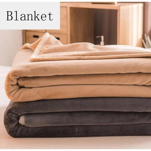 Solid Color Solid Blankets for Beds Soft Sherpa Blanket Thick Flannel Warm Blanket Plaid On The Sofa Fleece Blanket