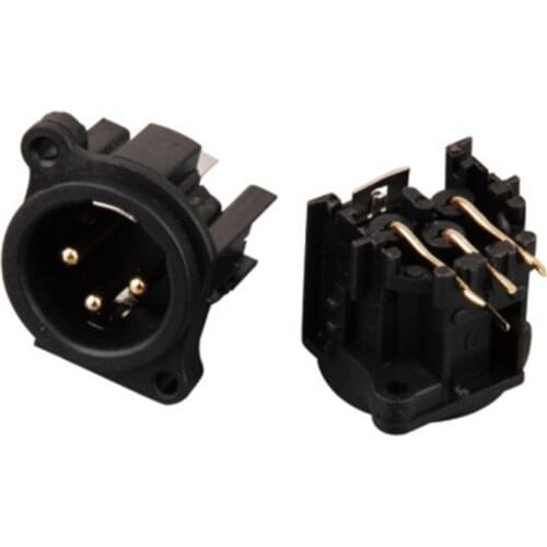 Wholesale 100 pcs metal XLR 5 pin male chassis Mount Socket Locking-210