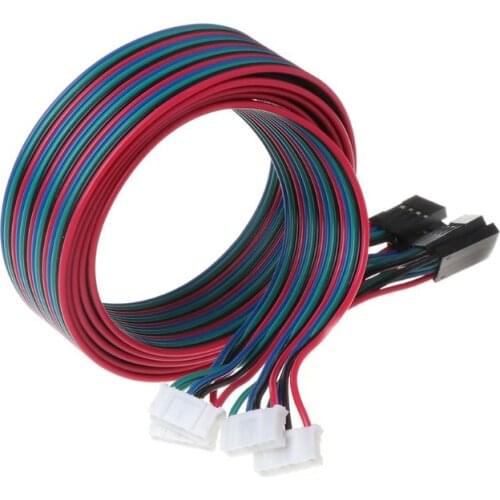 P15D 4pcs 100cm 4pin Stepper Motor Cables XH2.54 Terminal Wire For 3D Printer NEMA 17 Stepper Motor