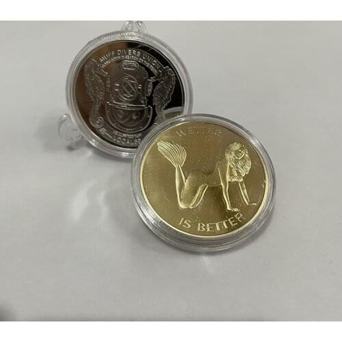 Mermaid Commemorative Coin Challenge Luck Mermaid Commemorative Coin Collection Challenge Coin Sexy Mermaid Coin