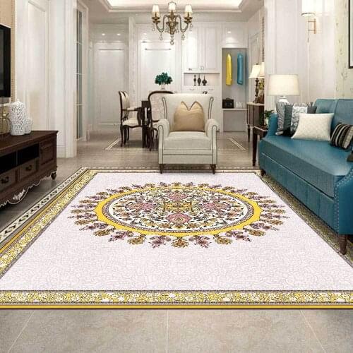 3D Persian Large Carpets For Living Room Bedroom Area Rugs Bohemian Parlor Non-slip Rug Floor Moroccan Mat Retro Absorption Home