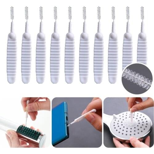 Gap Hole Cleaning Brush Bathroom Shower Head Nylon Spiral Small Brush Head Anti-Clogging Cleaning Cell Phone Hole Keyboard Tool