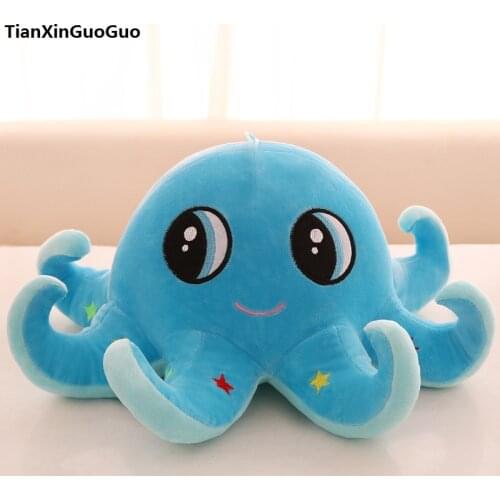 About 25cm blue cartoon octopus plush toy soft doll baby toy birthday gift h2035