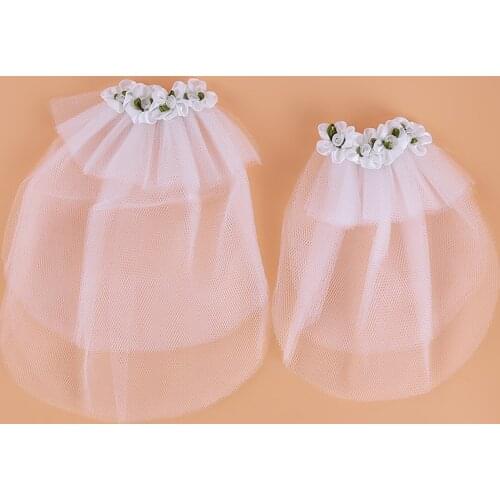 Dogs Bridal Hair Flower Dog Wedding Veil Headdress Pet Wedding Accessories Pet Wedding Tiara Small Dog