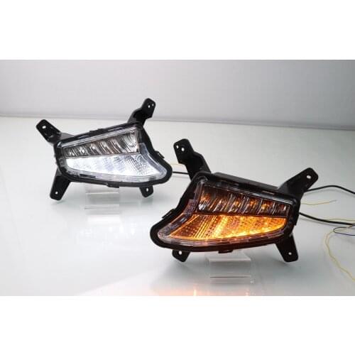 Led DRL Daytime Running Light for Hyundai SANTRO 2018-19 With Yellow Turn Signal accesorios para auto