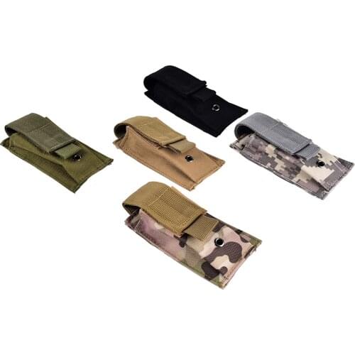 Tactical Pouches Molle Clip Single Magazine Pouch Hunting Open Top Ammo Pouch Cartridge Bags Knife Flashlight Sheath Bag Marbit