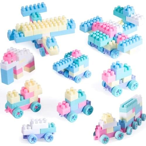 100Pcs/Set Large Particles Building Blocks Toy Safety PVC City Bricks Bulk Model DIY Baby Educational Toys Kids Birthday Gift