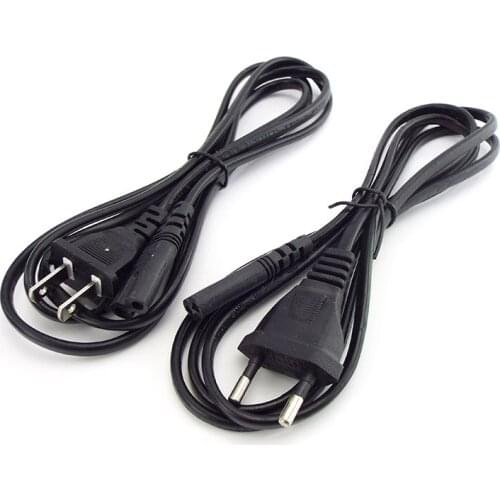 150CM 2 Pin AC Power Supply Cable Cord Lead Wire Power Extension Cord For Desktop Laptop PC Notebook EU US Type U26 V