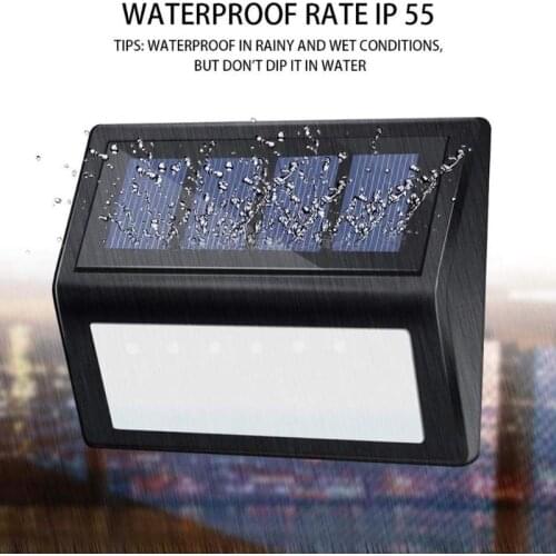 2/4Pcs 6LED Waterproof Solar Light Outdoor Solar Power Stair Light Garden Pathway Street Lamp Lights