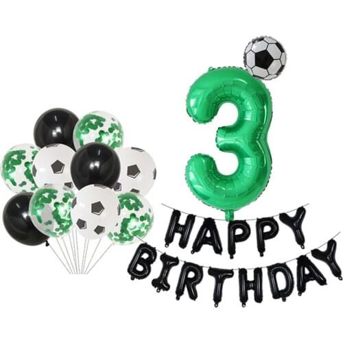 25pcs Football Soccer Theme Party Round Balloons Black White Helium Balloon Sports Meet Boy birthday Party Decoration Supplies