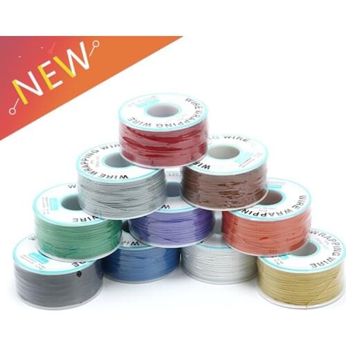 250 m/lots 30 AWG Wrapping Wire 10 Colors Single Strand Copper Cable Ok Wire Electrical Wire for Laptop Motherboard PCB Solder