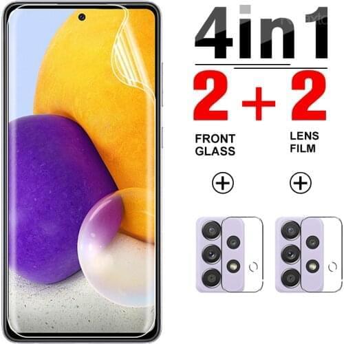 4 in 1 Hydrogel Front Screen Film For Samsung Galaxy A52 A72 A32 A42 A71 A51 A70 A50 5G/4G Camera Protector Glass A 72 52 70 71