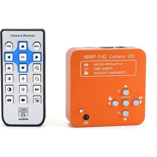 Hayear 48MP Microscope Camera 2K 60FPS FHD HDMI USB Industrial Electronic Digital Microscope for Phone PCB Soldering Repair