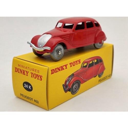 DeAgostini 1/43 Dinky Toys 24K For P~geot 402 Red Diecast Models Limited Collection
