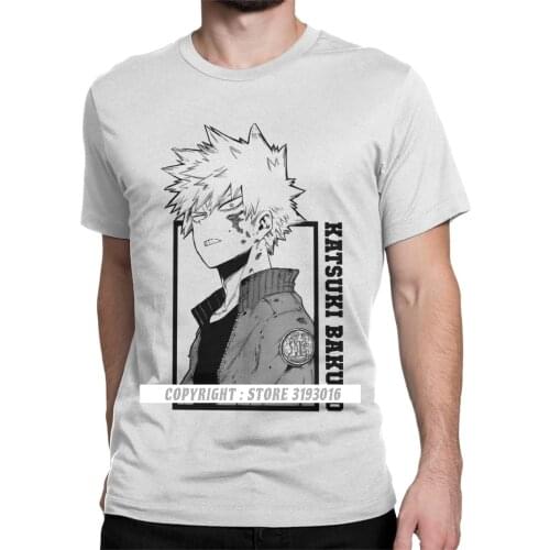 Manga All Might Anime T Shirts Popular Mens T-Shirt Katsuki Bakugo Boku No Hero Academia Cotton Tee Shirt Male Camisa