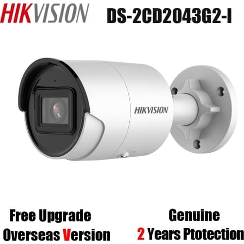 Hikvision DS-2CD2043G0-I 4MP IR30m Bullet Network Camera POE H.265 SD Card Slot IP67 Replace Original DS-2CD2042WD-I Web Camera