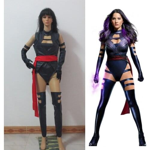 Apocalypse Psylocke cosplay Costume for women sexy adult Revanche Psylocke costume leather jumpsuit custom made
