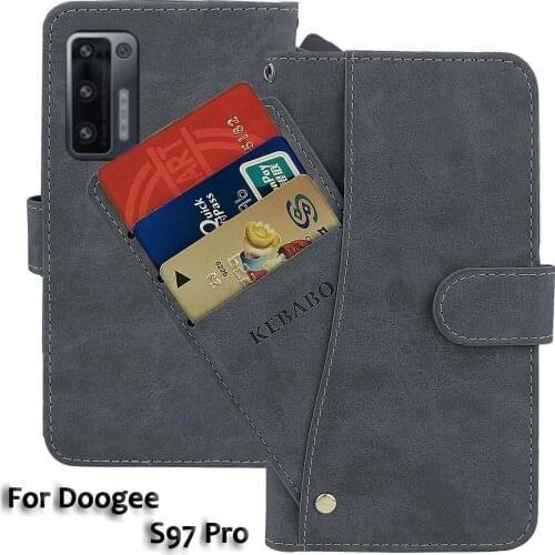 Leather Wallet Doogee S97 Pro Case 6.39" Flip Fashion Luxury Front Card Slots Cases Cover Business Magnetic Phone Bags