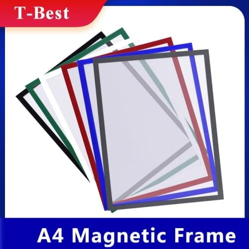 Magnetic File Frame Transparent PVC Document Display Frame for A4 Size Letter Paper Photo Picture Work Schedule