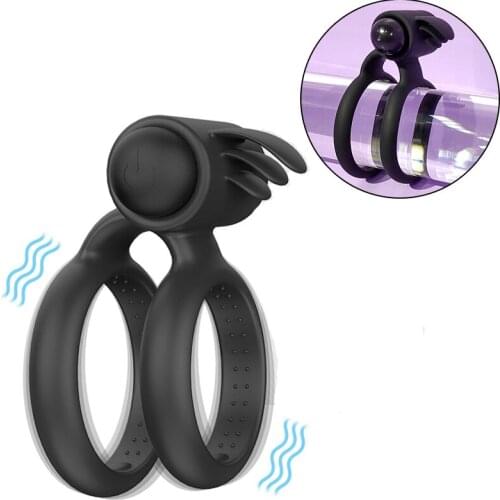 Male Cocking Ring For Men Delay Trainer Penis Rings Masturbating Sex Machine Sex Toys for Adult Man Gay Couple Vibrator penistoy
