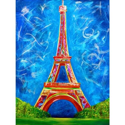 Diamond Painting Kits Eiffel Tower 5D DIY Full Round With AB Drill Landscape Mosaic Rhinestone Home Decor Diamond Art Painting