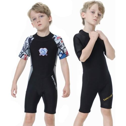 2.5mm Neoprene Children Black Wetsuits Boys Surfing Underwater Scuba Swimsuits Diving Suit For Girls Jellyfish Swimwear S-4XL