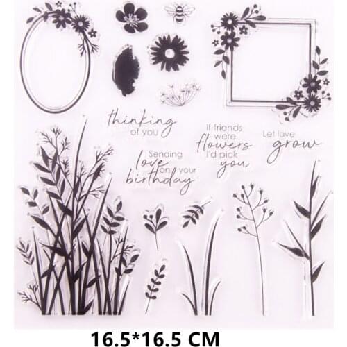 2021 New Bushes Clear Stamps DIY Scrapbooking Craft Supplies Rubber Silicon Seals Card Album Hobby ink pad Stamping