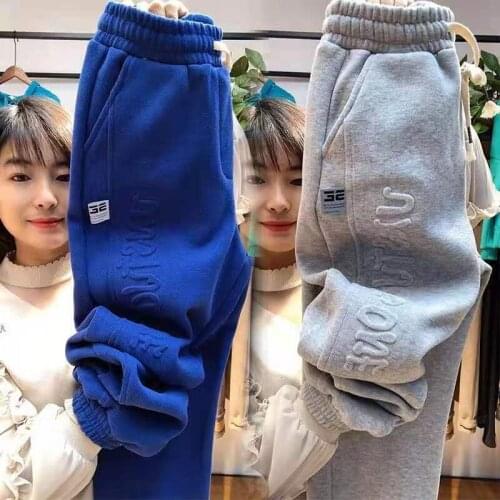 New Arrival Spring/autumn Korean Style Women Casual Elastic Waist Harem Casual Pants Letter Design Cotton Ankle-length Pants W54