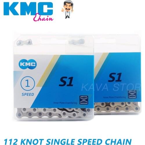 KMC S1 Single Speed Chain Fixed Gear bicycle Chain 112L Urban Leisure Bike Folding Bike Chain GOLDEN/SILVER Bicycle Chain