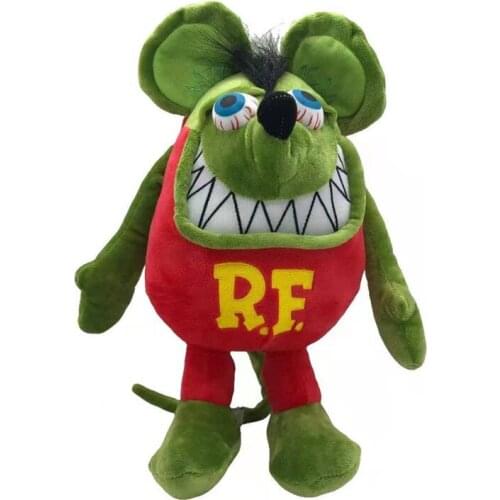 30cm Cartoon Anime Tales of The RAT FINK Green ED Big Daddy Plush RF Plushies Toy Mouse Fink Soft Stuffed Dolls for Kids Gifts
